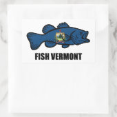 Fisch Vermont Rechteckiger Aufkleber (Tasche)