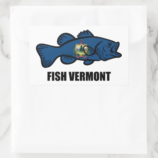 Fisch Vermont Rechteckiger Aufkleber (Tasche)