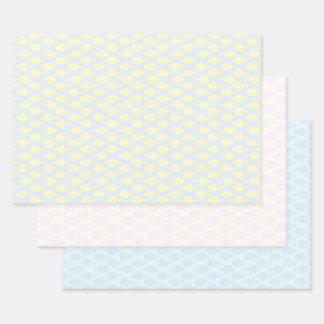 Fisch-Verpackungspapier Flachblatt-Set aus 3 Geschenkpapier Set