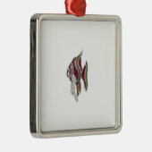 Fisch-Verzierung Silbernes Ornament (Rechts)