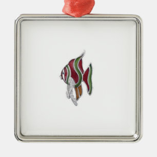 Fisch-Verzierung Silbernes Ornament