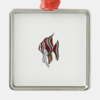 Fisch-Verzierung Silbernes Ornament