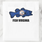 Fisch Virginia Rechteckiger Aufkleber (Tasche)