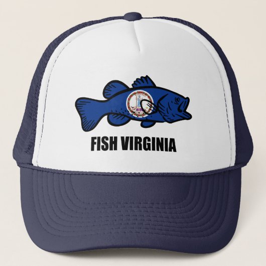 Fisch Virginia Truckerkappe (Vorderseite)