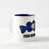 Fisch Virginia Zweifarbige Tasse (Vorderseite Links)