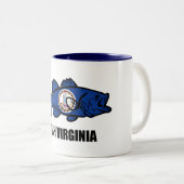 Fisch Virginia Zweifarbige Tasse (VorderseiteRechts)