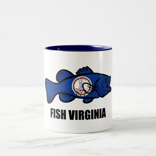 Fisch Virginia Zweifarbige Tasse (Mittel)