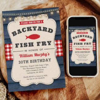 Fisch vom Hinterhof 30. Geburtstag Einladung