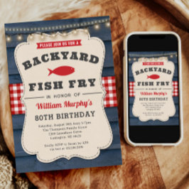 Fisch vom Hinterhof am 80. Geburtstag Einladung