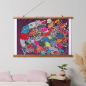 Fisch Wandteppich Mit Holzrahmen (Schlafzimmer)