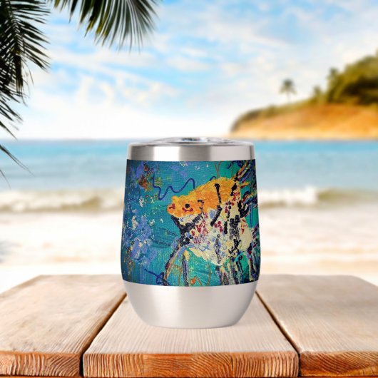 Fisch-Weinbecher-Wasserflasche (Strand (gedreht))