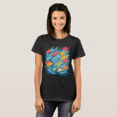 Fisch Welle Liebe T-Shirt (Vorne ganz)
