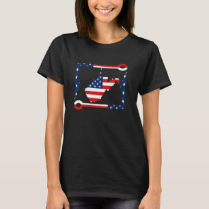 Fisch West Virginia Angeln USA Flagge Haken Frisch T-Shirt