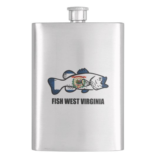 Fisch West Virginia Flachmann (Vorderseite)