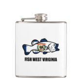 Fisch West Virginia Flachmann (Vorderseite)