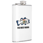 Fisch West Virginia Flachmann (Rechts)