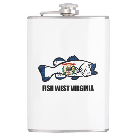 Fisch West Virginia Flachmann (Vorderseite)
