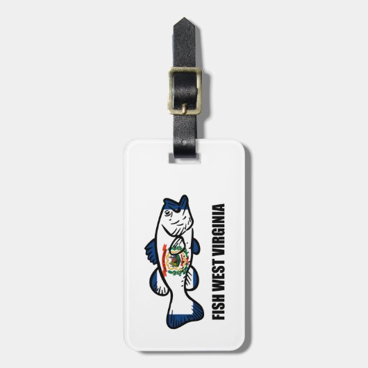 Fisch West Virginia Gepäckanhänger (Vorderseite vertikal)