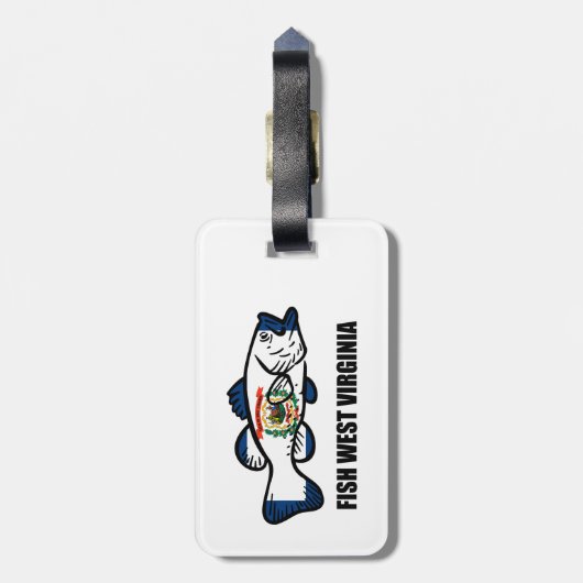 Fisch West Virginia Gepäckanhänger (Rückseite vertikal)