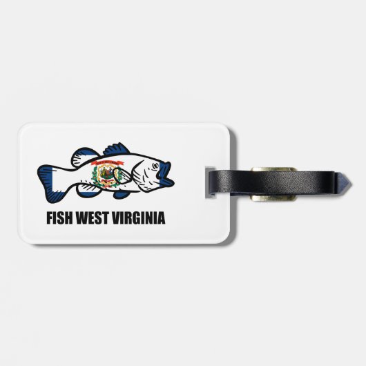 Fisch West Virginia Gepäckanhänger (Rückseite horizontal)