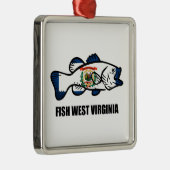 Fisch West Virginia Ornament Aus Metall (Rechts)
