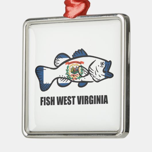 Fisch West Virginia Ornament Aus Metall (Links)