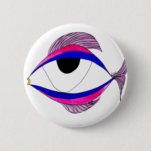 Fisch-Whimsy Button (Vorderseite)