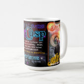 Fisch-Widderspitzen-Tierkreisweiß 15 Unze-Tasse Kaffeetasse (VorderseiteRechts)