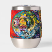Fisch Wine Tumbler warm oder kalt (Vorderseite)