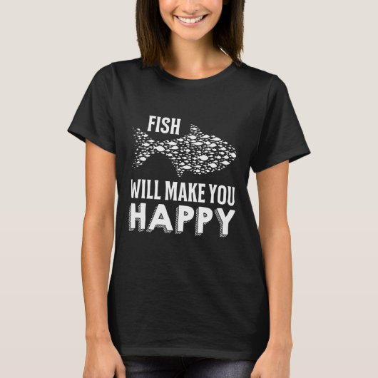 Fisch wird dir glücklich machen T-Shirt (Vorderseite)