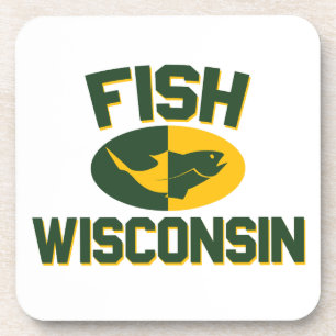 Fisch Wisconsin Getränkeuntersetzer