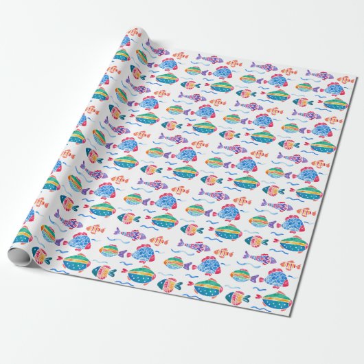 Fisch-Wrapping-Papier Geschenkpapier (Ungerollt)