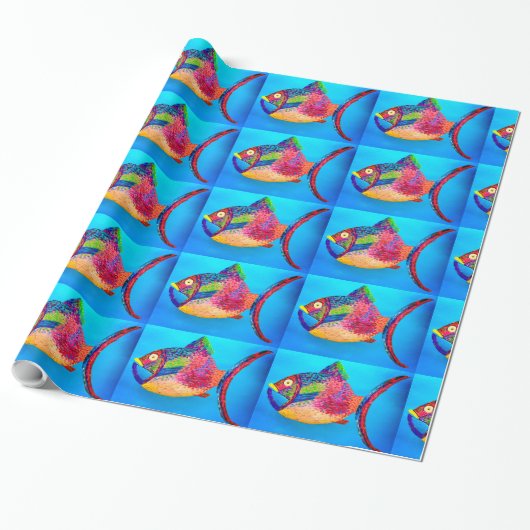 Fisch-Wrapping-Papier Geschenkpapier (Ungerollt)
