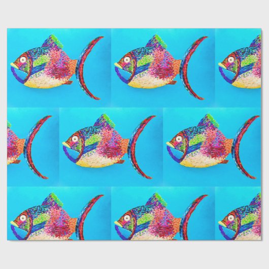 Fisch-Wrapping-Papier Geschenkpapier (Flach)