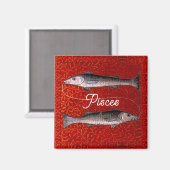 Fisch Zodiac-Geburt Party Magnet (Vorderseite/Rückseite)