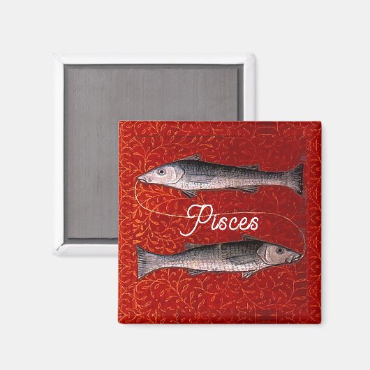 Fisch Zodiac-Geburt Party Magnet (Vorderseite/Rückseite)