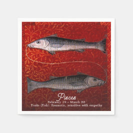 Fisch Zodiac-Geburt Party Serviette