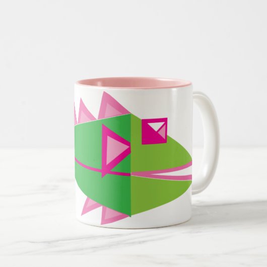 Fisch Zweifarbige Tasse (VorderseiteRechts)