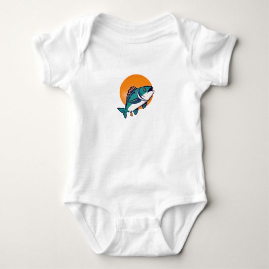 Fischabenteuer Baby Strampler (Vorderseite)