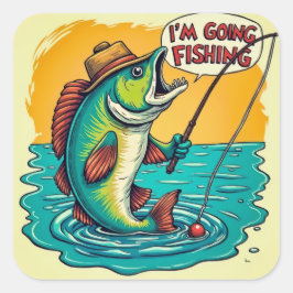 Fischabenteuer: Ein Traum für Fische Quadratischer Aufkleber