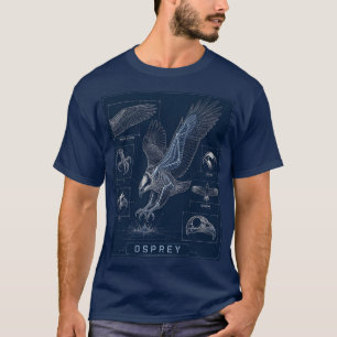 Fischadler-Anatomie-Blueprint T-Shirt