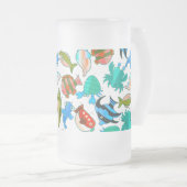 Fischaquarium Fischmuster Mattglas Bierglas (VorderseiteRechts)