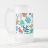 Fischaquarium Fischmuster Mattglas Bierglas (Links)