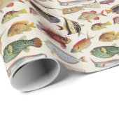 Fischarten Geschenkpapier (Rolleneckpunkt)