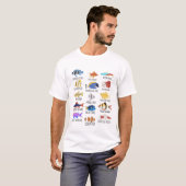 Fischarten von Süßwasserfischen Fischer T-Shirt (Vorne ganz)