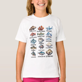 Fischarten von Süßwasserfischen T-Shirt