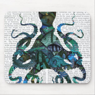 Fischartige blaue Krake Mousepad