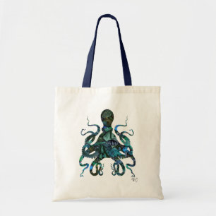 Fischartige blaue Krake Tragetasche