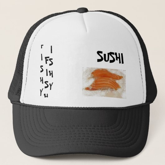 FISCHARTIGE SUSHI TRUCKERKAPPE (Vorderseite)