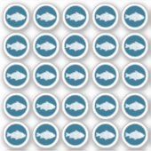 Fischaufkleber zur Auswahl Aufkleber (Vorderseite)